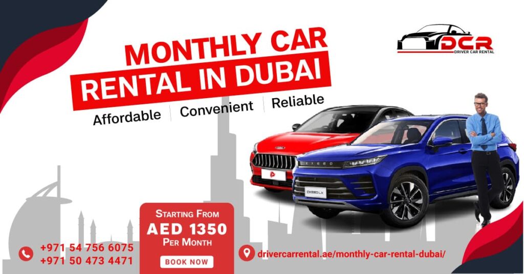 Monthly car hire in Dubai for long-term stays