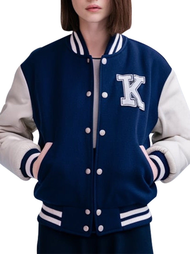 varsity leather jacket women