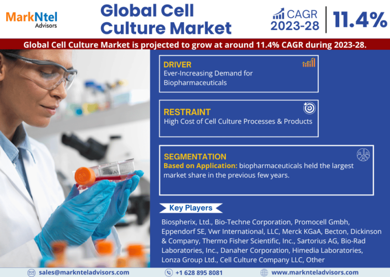 Cell Culture Market 2023-2028: Size, Demand, Growth Forecast – MarkNtel