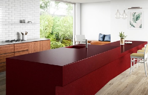 Red Quartz Worktops