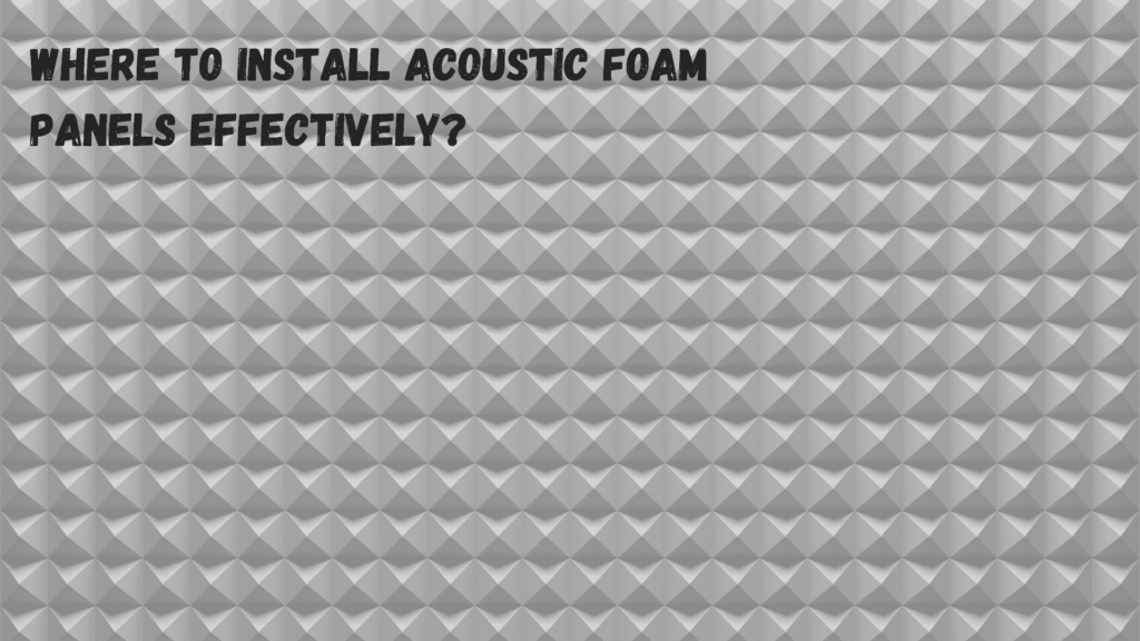 acoustic foam panels