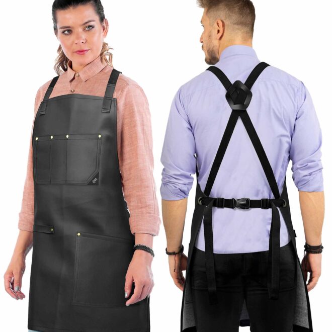 What makes leather aprons a good investment for professionals?