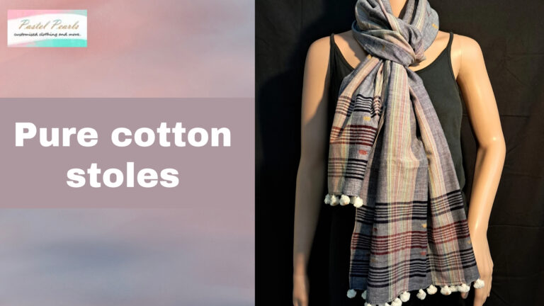 Experience Elegance with Pure Cotton Stoles from ThePastelPearl