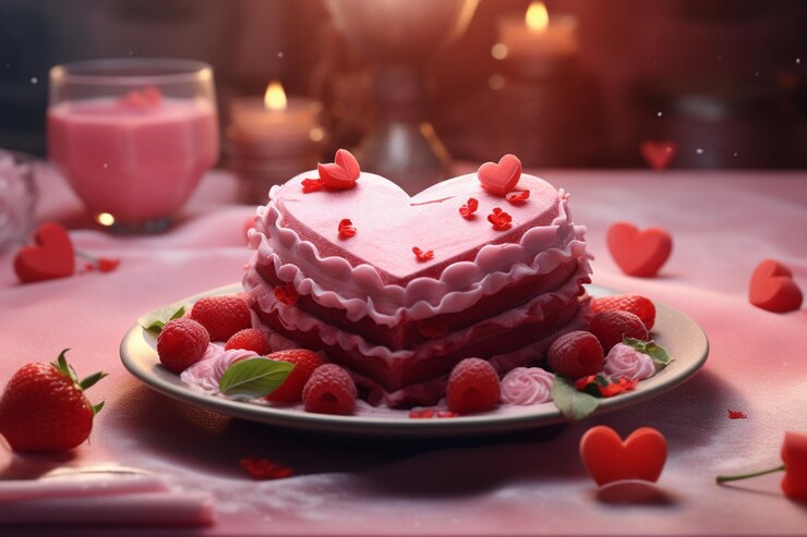 Valentine day cake