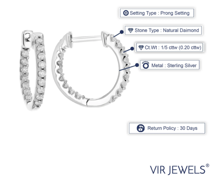 Vir Jewels Lab Grown Diamond Earrings