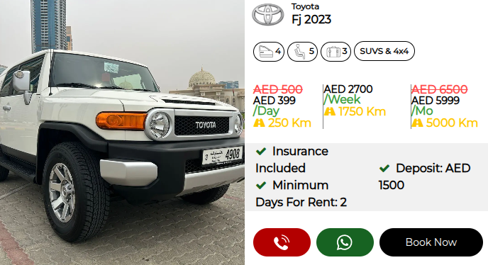 car rental sharjah