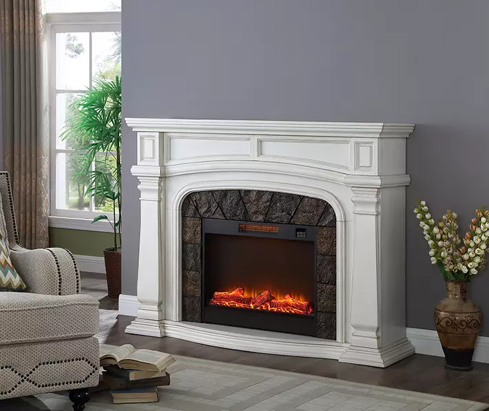 White Electric Fire