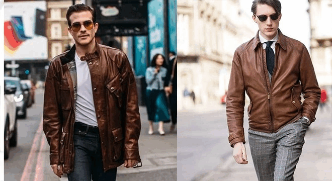 brown leather jacket mens; The Timeless Fashion Trend
