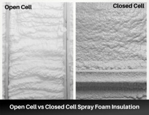 Open cell vs closed cell insulation spray foam