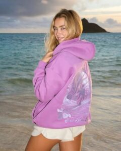 Pink Palm Puff Hoodie: A Stylish Layer for All-Season Comfort
