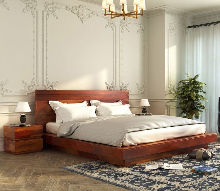 wooden bed