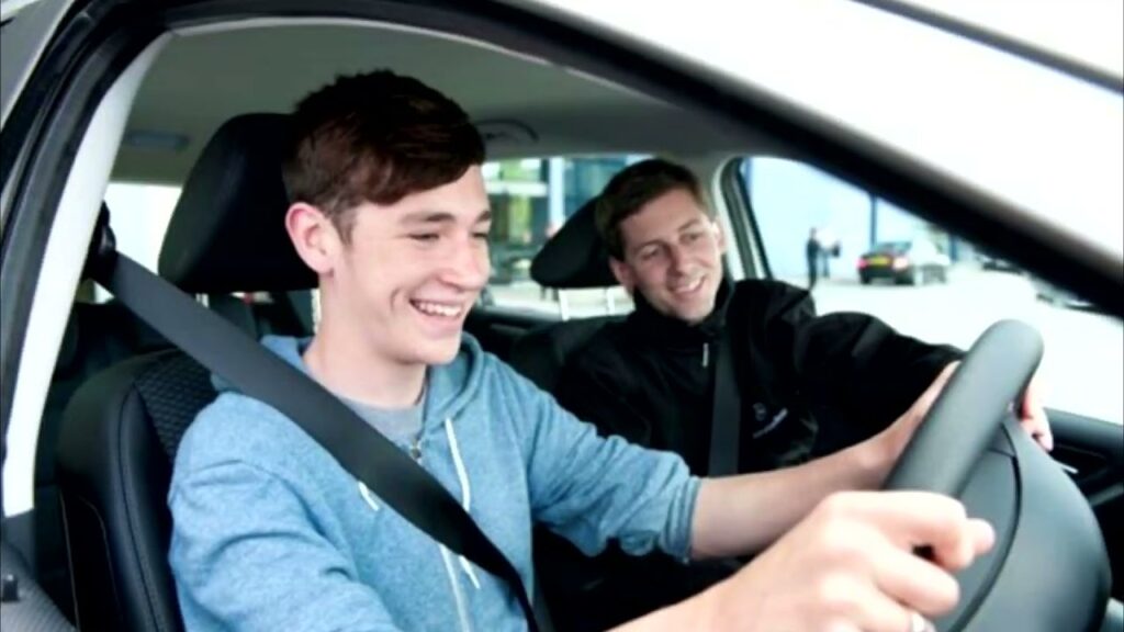 driving lesson in process