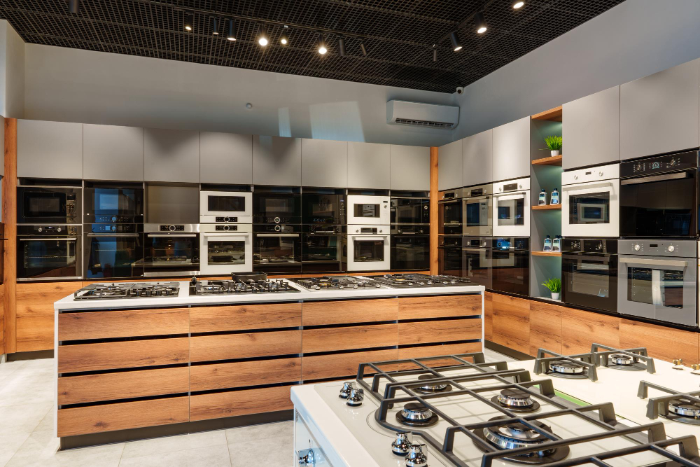 Showroom in an appliance store