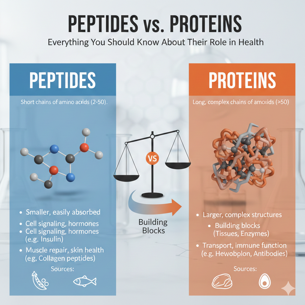 Peptides vs. Proteins: Everything You Should Know About Their Role in Health
