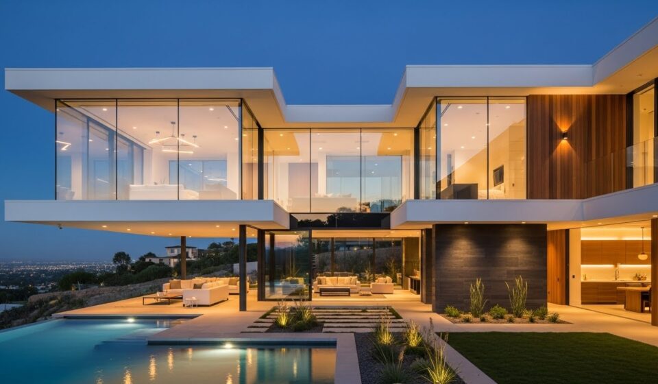 What are key elements of modern luxury architectural design​
