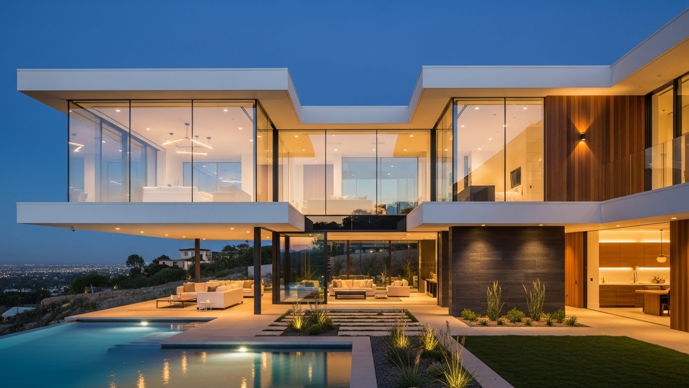 What are key elements of modern luxury architectural design​