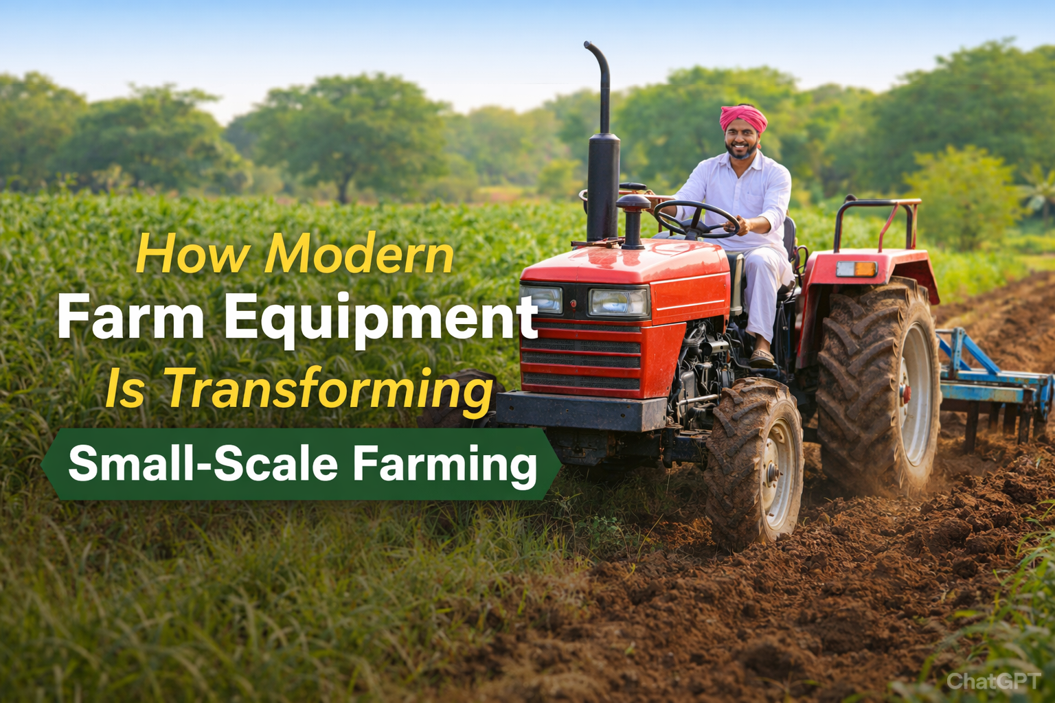 Tractors and farm equipment improves farming